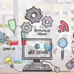 Services web design concept with drawings 1134 77